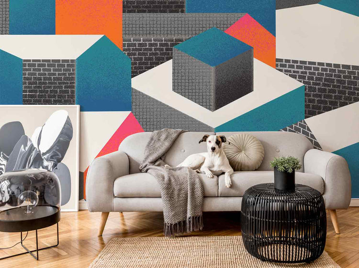 Décor Panoramique Maisons Bauhaus Abstraites