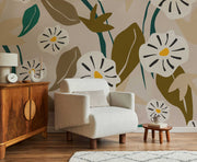 Décor Panoramique Jardin Floral Abstrait 