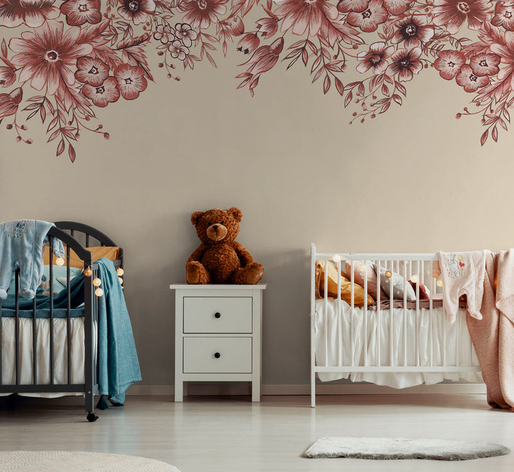 Papier Peint Rose Beige