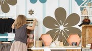 Papier Peint Fleurs Flottantes