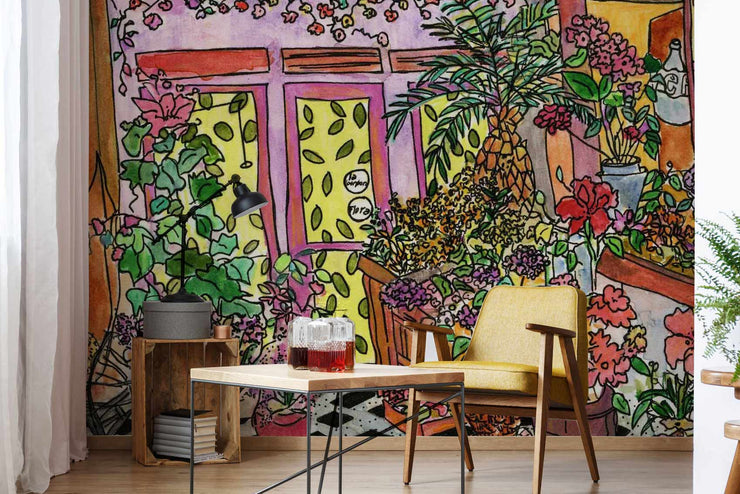 Peint Peint Fleurs Urbaines