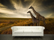 Giraffes and the landscape Wall Mural-Animals & Wildlife,Landscapes & Nature-Eazywallz