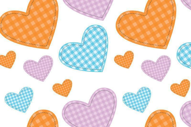 Little Fabric hearts Wall Mural-Kids' Stuff-Eazywallz