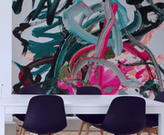 Multicolored Abstract Oil Paint Mural-Abstract-Eazywallz