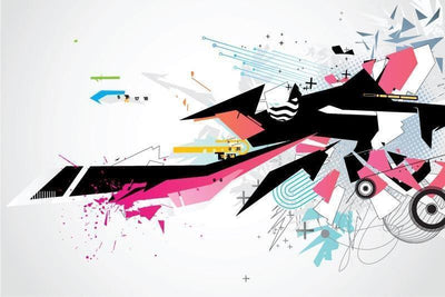 Urban techno design Mural-Abstract,Urban,Modern Graphics,Staff Favourite Murals-Eazywallz