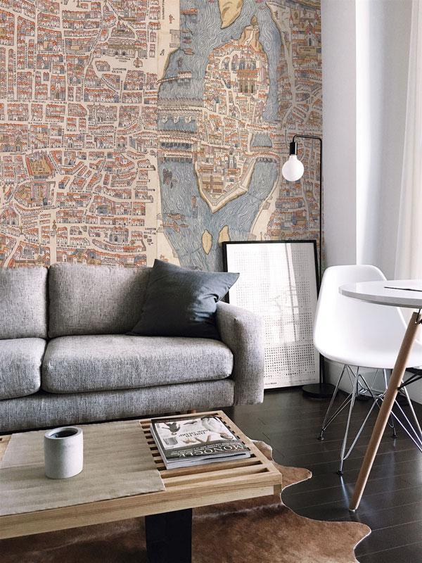 1550 Map of Paris in Color Wall Mural-Maps-Eazywallz