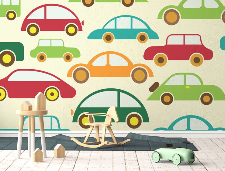 Cartoon Traffic Wallpaper Mural