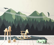Illustrated Landscape Wallpaper Mural