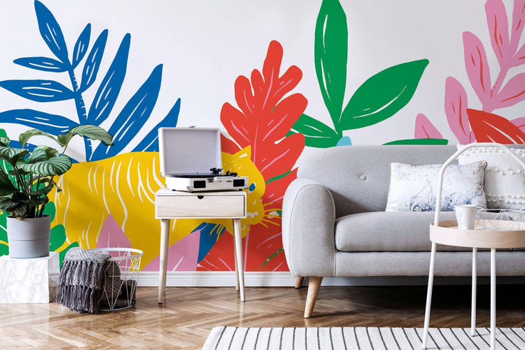 Colourful Tiger Wallpaper Mural