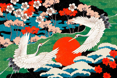 Vintage Japanese Art Wall Mural