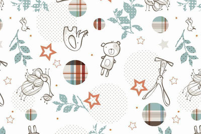 Baby zoo pattern Wall Mural-Kids' Stuff-Eazywallz