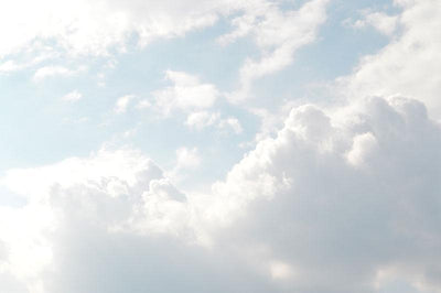 Soft White Clouds Mural Wallpaper-Landscapes & Nature-Eazywallz