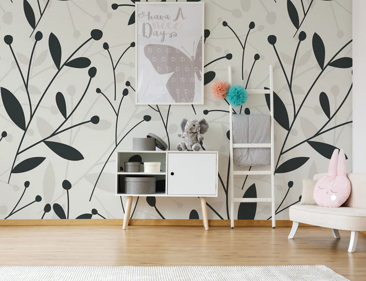 Trendy Petal Pattern Wallpaper Mural