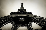 View of the Eiffel Tower, France Wall Mural-Black & White,Buildings & Landmarks-Eazywallz