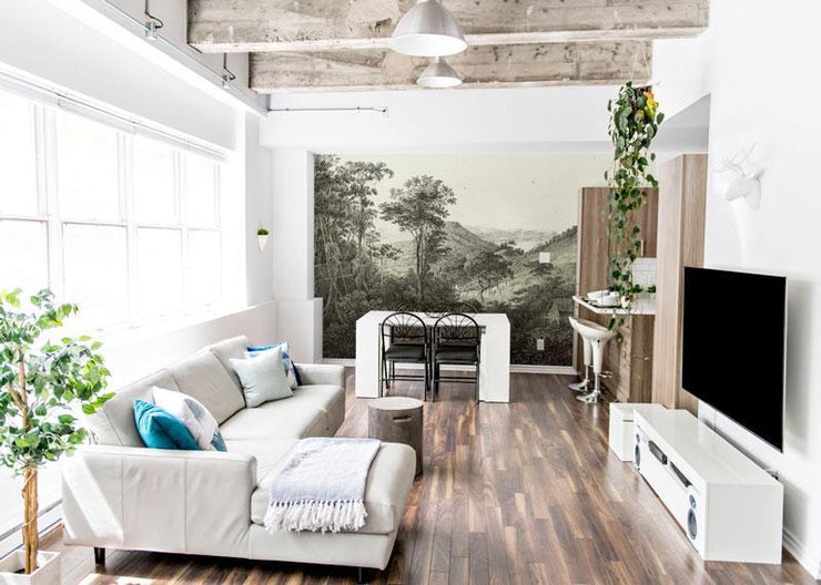 Vintage Mountain Landscape Wall Mural-vintage-Eazywallz