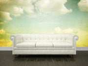 Vintage styled cloudy sky Wall Mural-Landscapes & Nature,Vintage,Best Seller Murals-Eazywallz